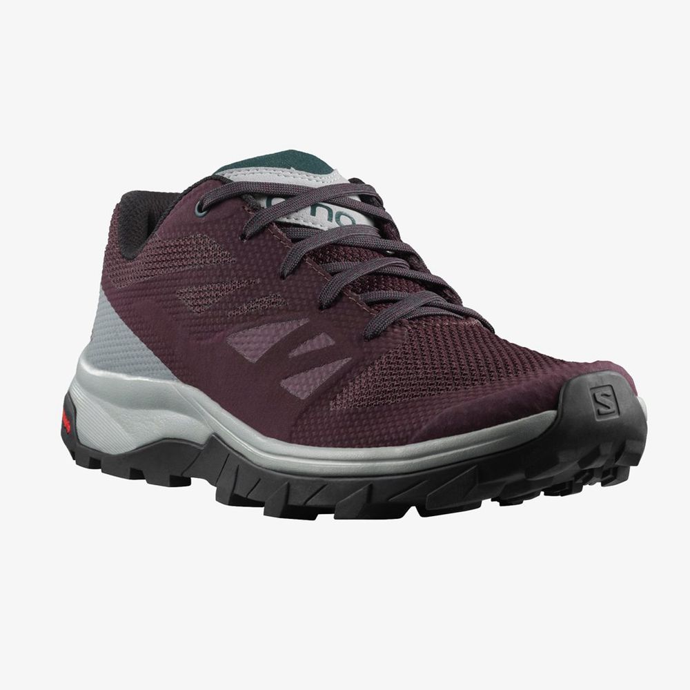 Salomon Trail Løbesko Dame Bordeaux - OUTLINE (RWLXQ-0524)